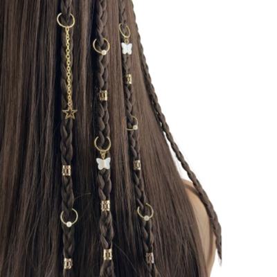 28Pcs Butterfly Dreadlocks Beads Hair Braiding Hair Braid Tubes Hollow Out Hair Ring  for Braids