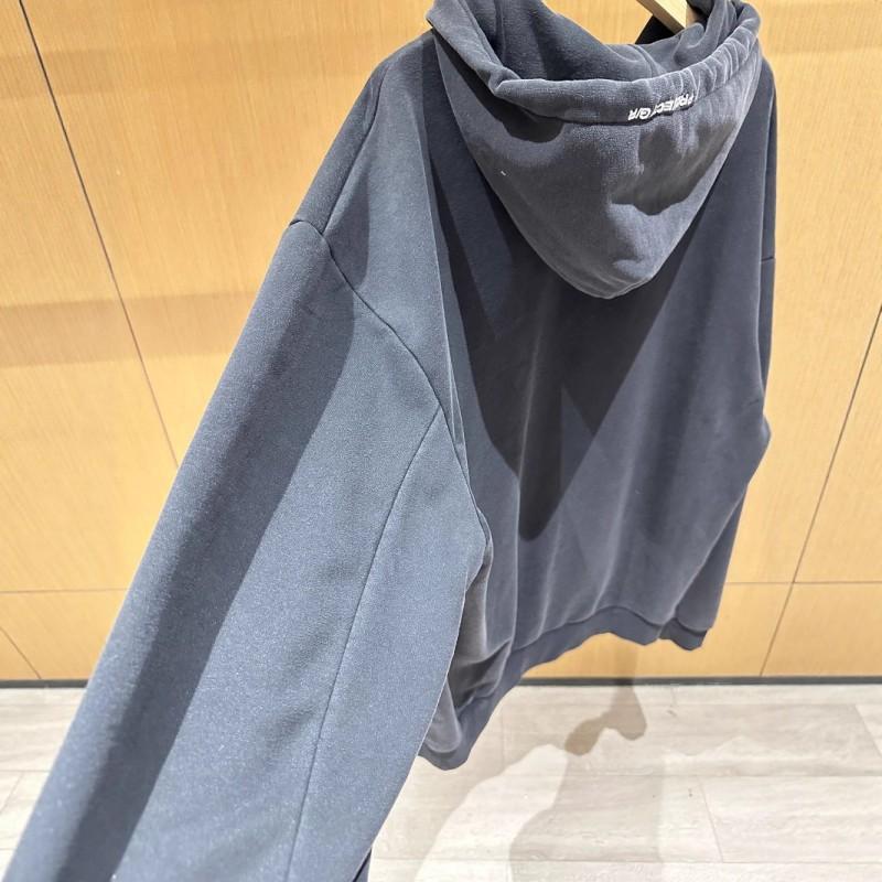 Mens Oversized Hooded Zip-Up Sweatshirt Streetwear BEWARE OF GOD Graphic Pullover Fall Casual Top