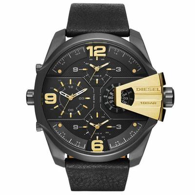 DZ7377 Uber Chief Black Dial Black Leather Men's Watch