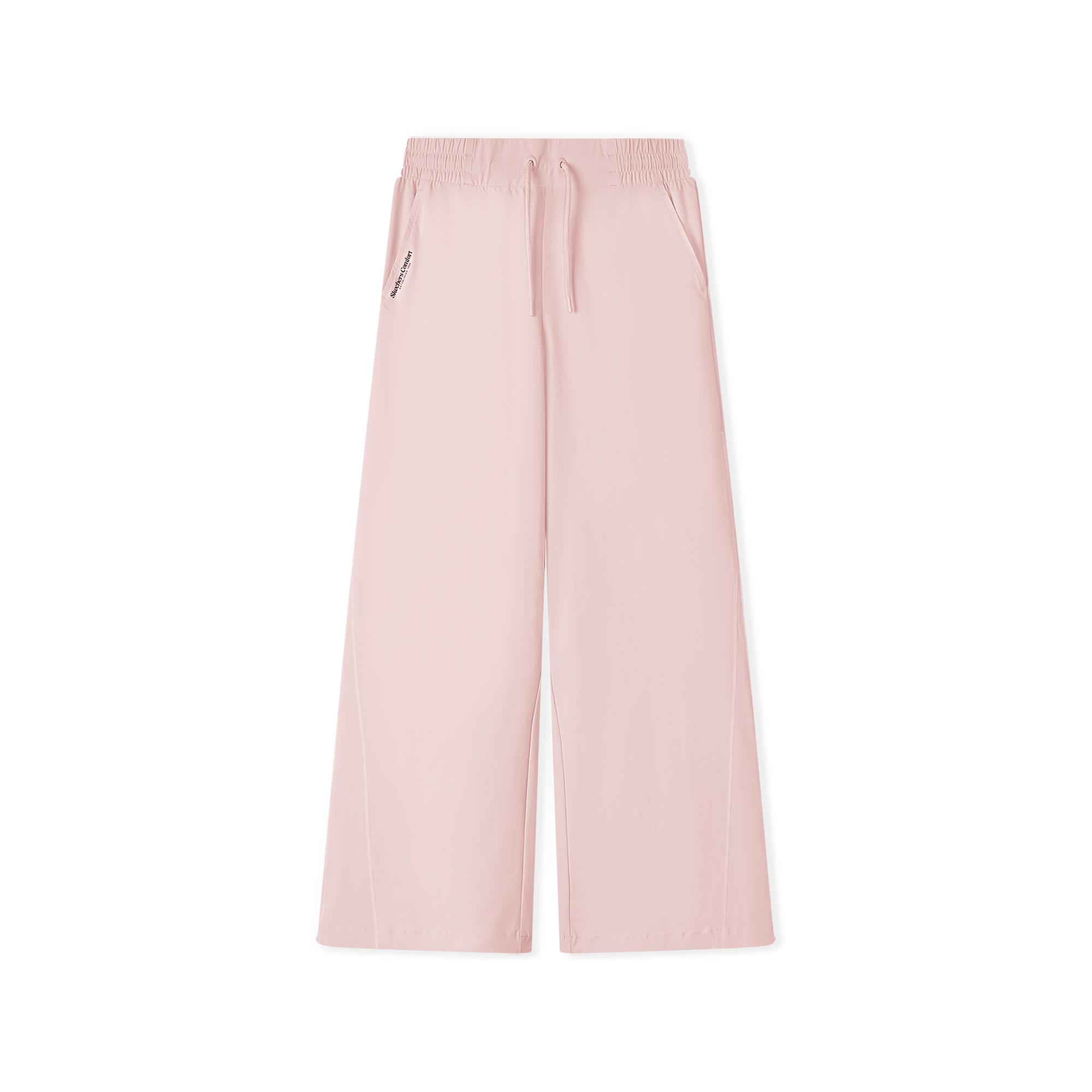 Skechers Godri Comfortable Breathable Versatile Quick-Dry Loose Wide-Leg Casual Pants Women bottoms Nude-Pink L225W080-01L4 S