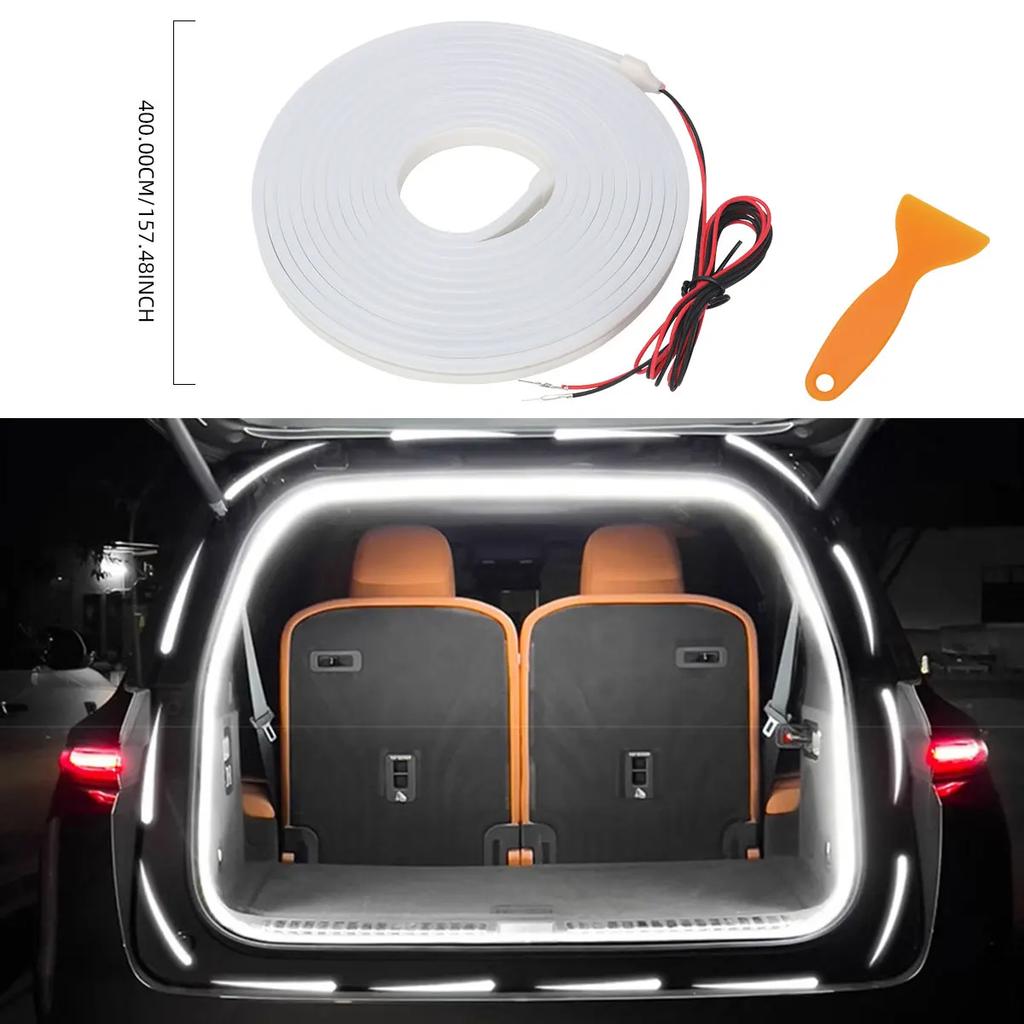 Automatic Led Trunk Light 4M Automatic Sensor Car Trunk Light Strip with Dynamic Flowing Illumination for Universal Fit Easy 12V