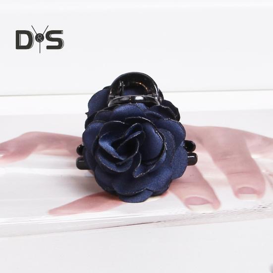 Γυναικείο Κλάμερ Μαλλιών Διπλής Όψης Διακόσμηση Τριαντάφυλλο Δόντια Αντιολισθητικά Κλιπ Μαλλιών Πίσω Μέρος Κεφαλής Κλάμερ Μαλλιών Καρχαρία Διακόσμηση Μαλλιών