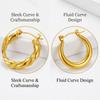 Boucles d'Oreilles en Acier Inoxydable pour Femmes Vintage Luxe Élégant Bijoux en Acier Titane