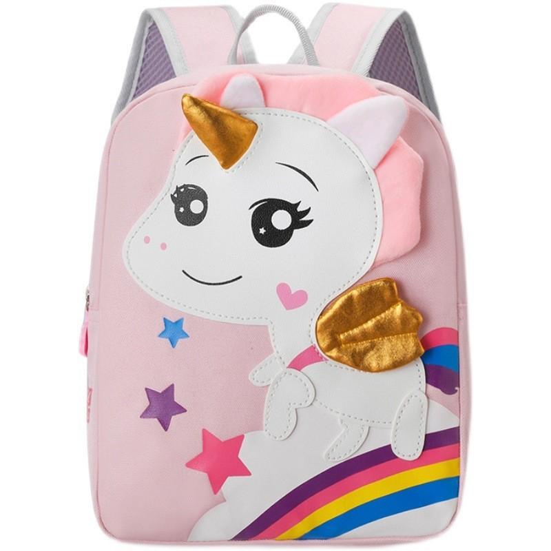 Trendy Durable Nylon Kids Backpack With Cartoon Design For School And Travel