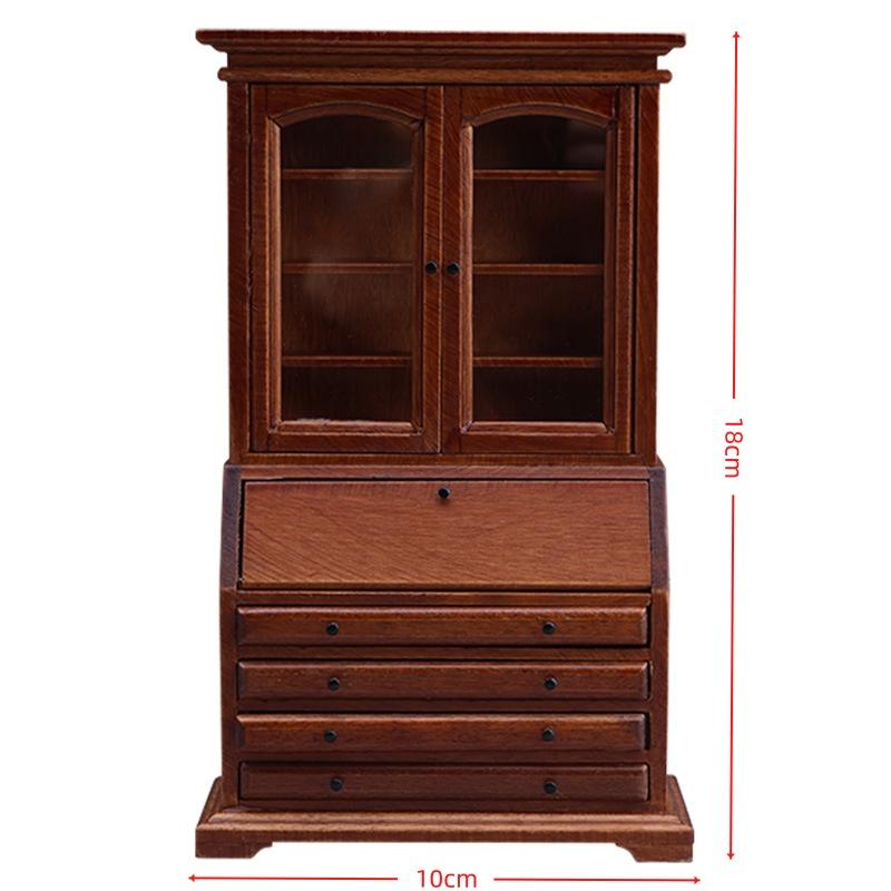 1 Set Display Cabinet Ornament 1/12 Miniature Dining Table And Chairs Kit For Dollhouses Diy Toy Food Playhouse Furniture Model