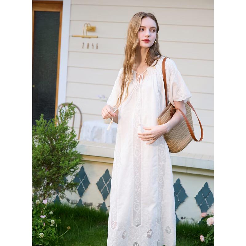 

Sancai 2025 Summer Resort Lace A-Line Long Dress XL