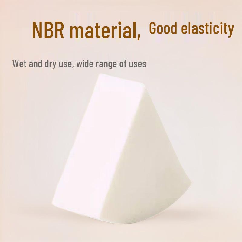 

Latex NBR Triangle Makeup Sponge for Wet & Dry Use - Leather Surface Studio Puff