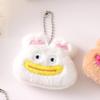 Adorable Plush Bear & Rabbit Brooch Keychain for Kids & Women - Cute Bag or Pin Accessory