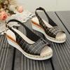 Fashion The 2025 Summer New Fashion and Casual Large-sized Lightweight and Durable One-shoulder Buckle-toe Sandals