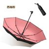 8-Bone three-fold manual vinyl sunscreen weather and rain dual-purpose personalized creative parasol umbrella print