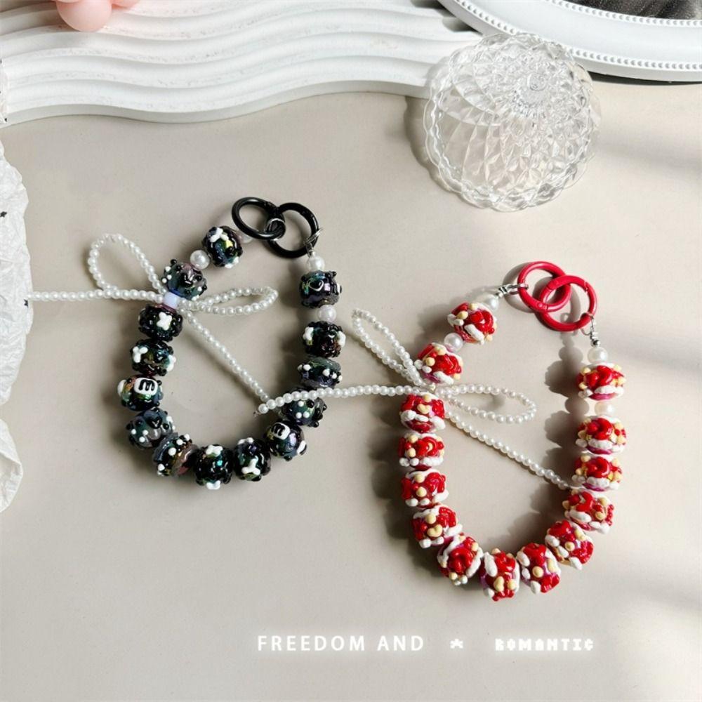 Colorful Bag Pendant Keychain Bowknot Phone Charm Rope New Phone Lanyard