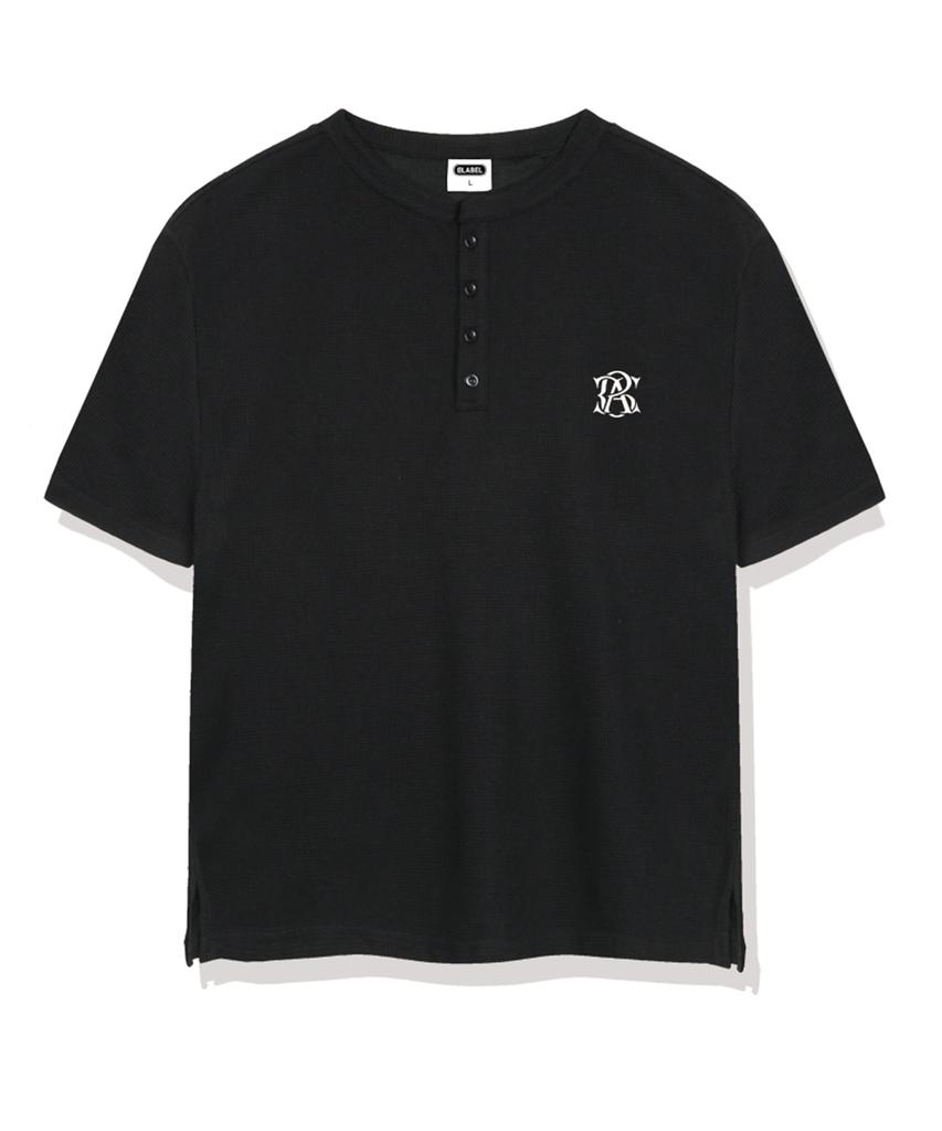 Beijiglabel Mont Waffle Henley Neck Short-Sleeve T-Shirt 3 Colors [Blsr_0002]