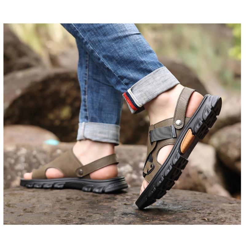 Модные классические мужские сандалии — фото 4