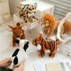 20cm Forest Standing Animals Plush Toy Cute Giraffe Lion Fox Tiger Birthday Gift Kids Baby Accompany Appease Dolls Christmas pre