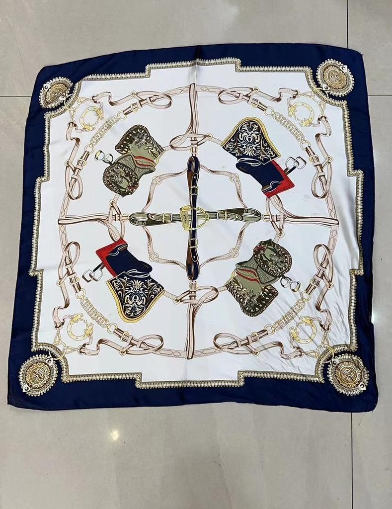 High-End Retro Korean-Style Silk Square Scarf: Versatile Fashion Accessory for Women