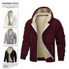 European Men's Thick Lambskin Work Jacket - Cozy Loose Fit for Autumn & Winter
