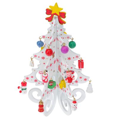 Weihnachtsbaumschmuck DIY Holzdeko Weihnachts-Bastelarbeit Mini Tischbäume Festival Zuhause Manuell Entzückend Dekorativ