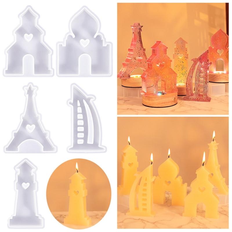 Architecture Candle Molds Building Silicone Moulds Casting Molds Handmade Resin Molds DIY Soap Molds for Candle Making