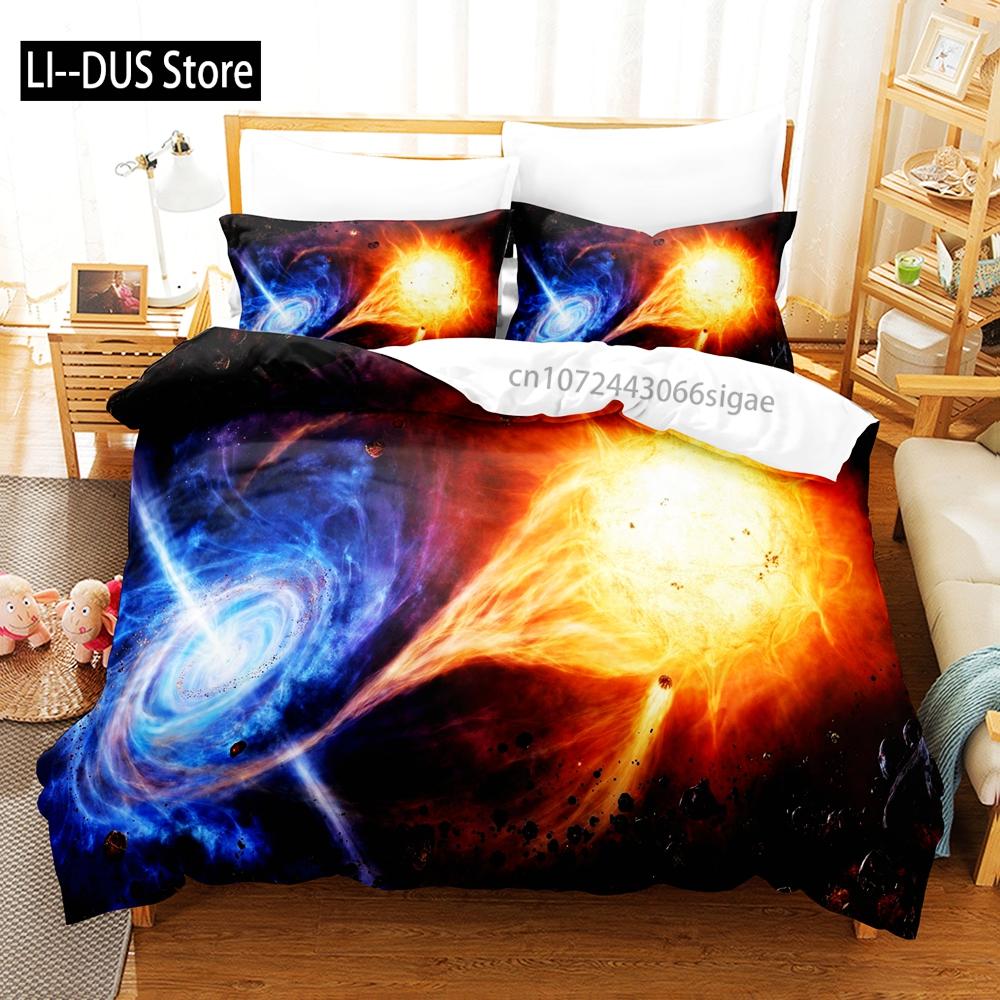 Comforter Universe Bedding Set Single Twin Full Queen King Size Starry Sky Bed Set Aldult Kid Bedroom S 3D Print 031