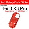 For OPPO Find X X2 X3 X5 X6 Pro Lite Neo X7 Ultra Rear Battery Door Housing Cover Adhesive Back Battery Housing Cover Sticker