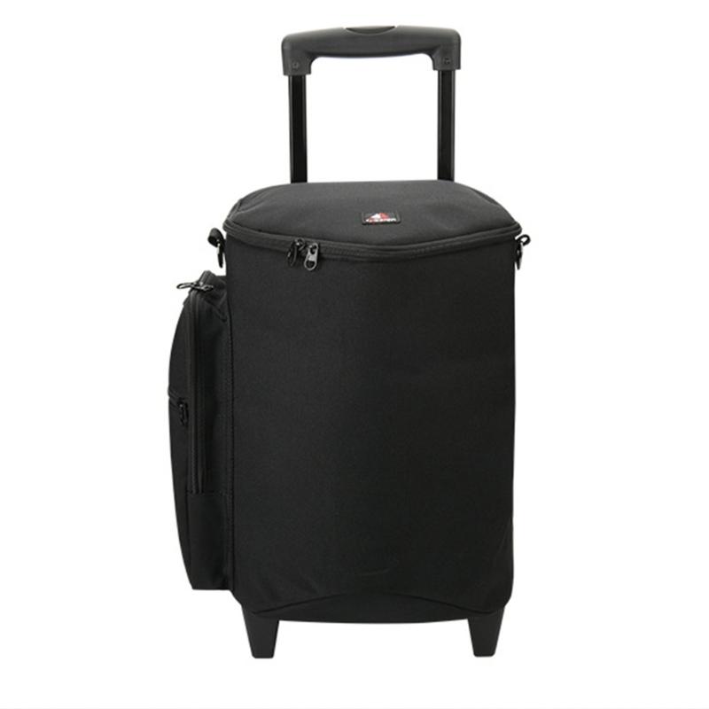 Carrying Case Rolling Speaker Bag for Wireless Speaker Foldable Storage Bag Multi Pocket Protective Case with Wheel