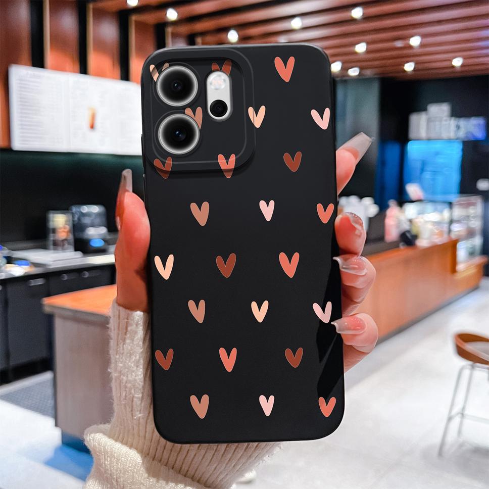 For Oppo Reno 14F 5G Phone Case Sunflower Patterns Soft Liquid Silicone Shell For OppoReno14F 14 F Camera Coverage Durable Capa