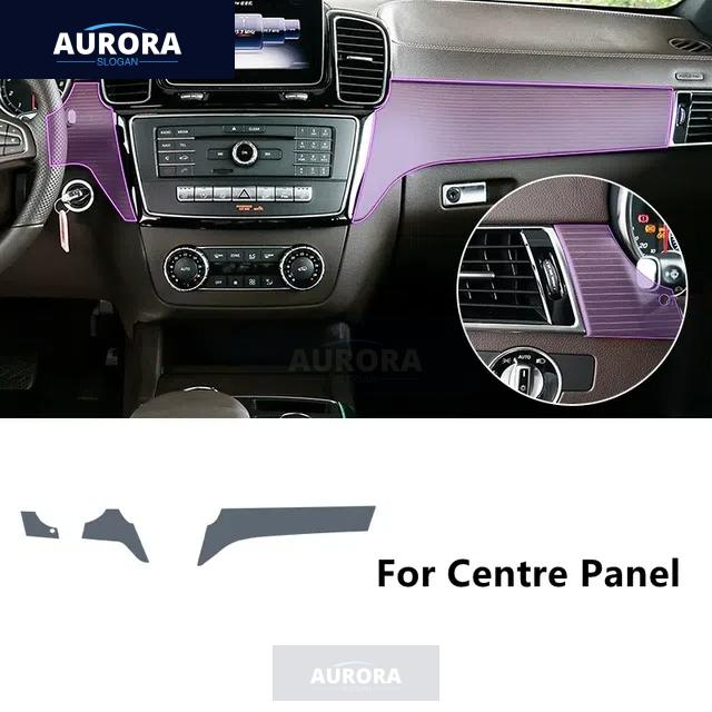 For Mercedes-Benz GLE/GLS 16-19 W166 X166 Car Interior Center Console Transparent TPU Protective Film Anti-scratch Accessories