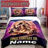 3pcs Duvet Cover Set (1*Duvet Cover + 2*Pillowcase, Without Core), Custom Name Final Fantasy Pattern Bedding Set, Home Bedroom Decor Gift