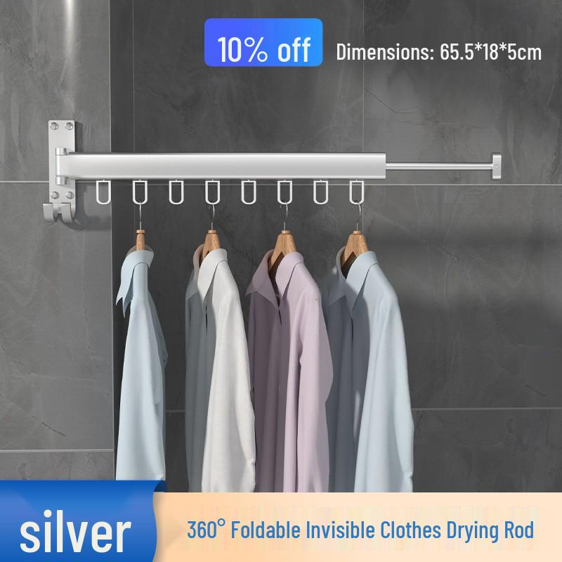 

Foldable Wall-Mounted Retractable Clothes & Quilt Drying Rack for Balcony or Indoor Use