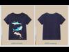 2024 Ocean Shark Boys' Cartoon Round Neck T-Shirt, Short Sleeve, Summer Collection