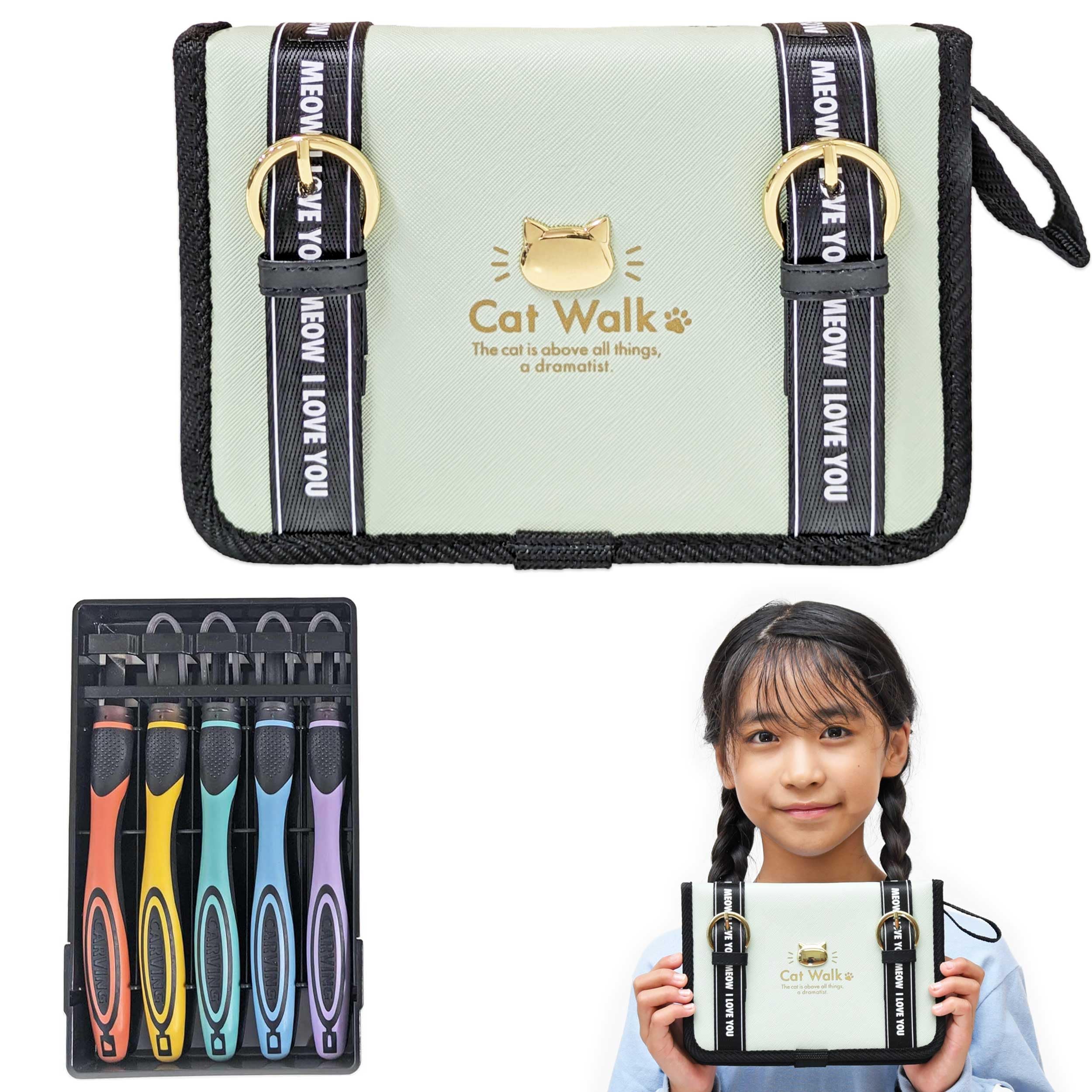 

Набор резных ножей Нож для резьбы с безопасностью Начальная школа Yoshiharu (Подиумный 2-сторонний протектор для правой руки, Столовые приборы, Девочки, Стильный)