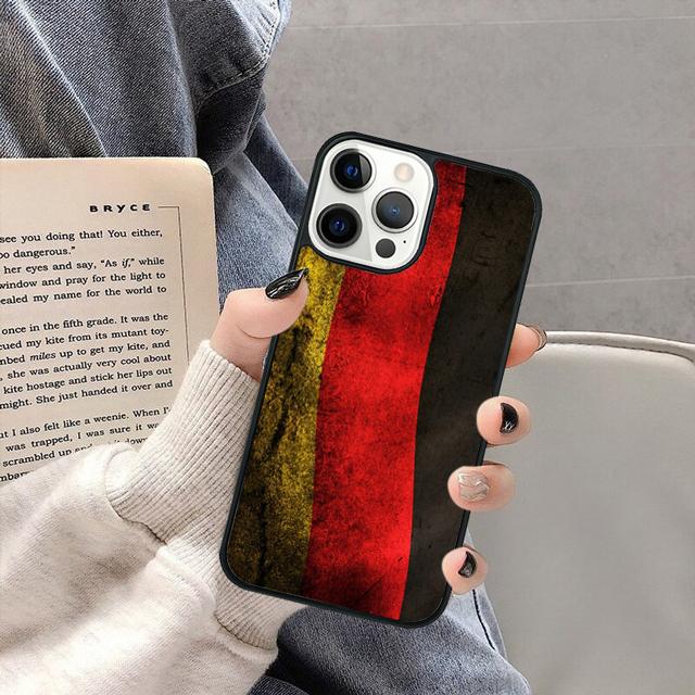 Germany Flag Banner Phone Case Cover for iPhone 17 Air 16 16e 15 13 14 11 12 Pro Max Max Plus coque fundas Shell