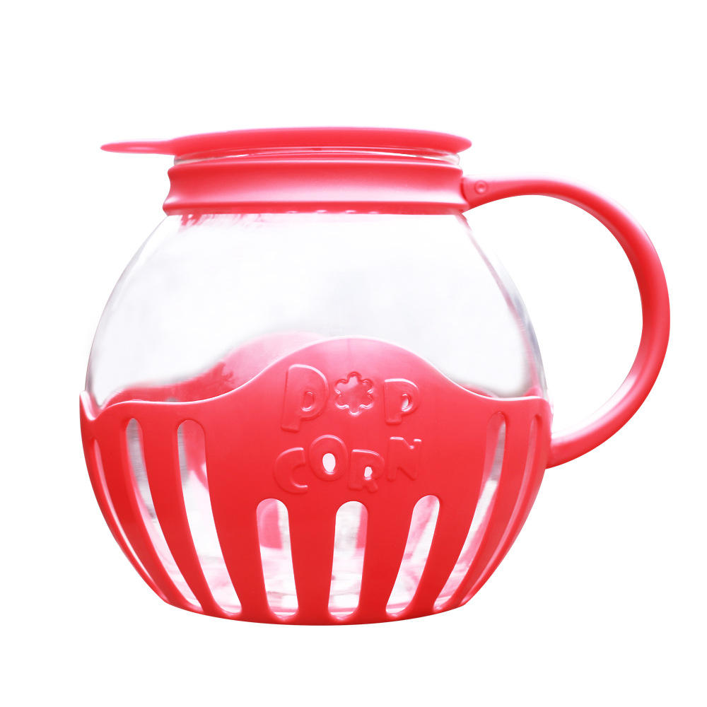 Coperchio 3 in 1 Misura i chicchi Lavabile in lavastoviglie Vetro resistente alla temperatura Microonde Micro-Pop Popcorn Popper Vetro borosilicato