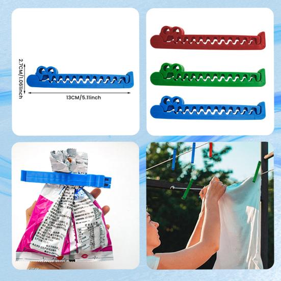 Food Sealing Clip Portable Kitchen Storage Sealing Clamp Crocodile Shape Snack Bag Clip Household Essentials