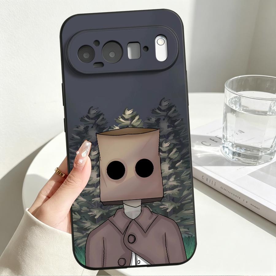 Case for Google Pixel 10A 8a 6 7 8 Pro 6a 9a 7a 10 9 Pro XL Funda Phone Cover Dark Grey Box Man