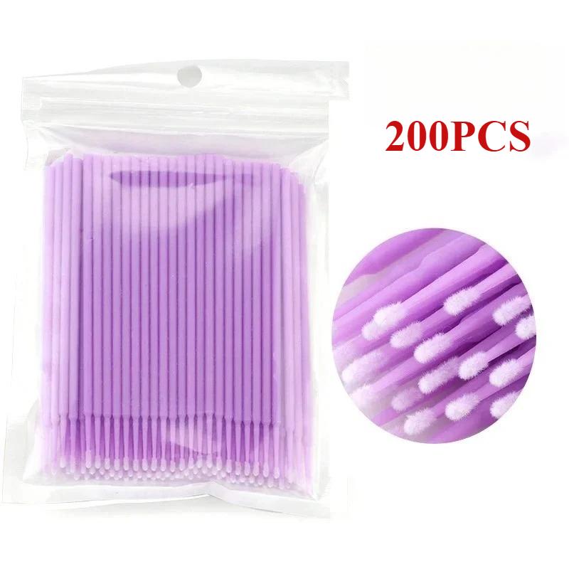 100/200/500/1000PCS Cotton Swab  Extension Disposable Eyelash Glue Cleansing Brushes Applicator Sticks Makeup Tools