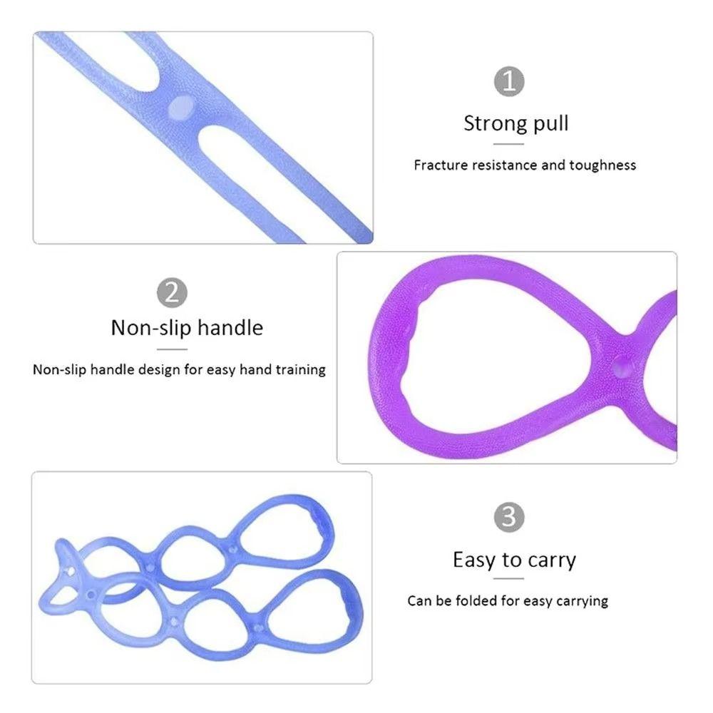 7 Ring Yoga Stretch Band Portable Size Pull Up Assist Band Silicone Elastic Stretcher  Gym Exercise