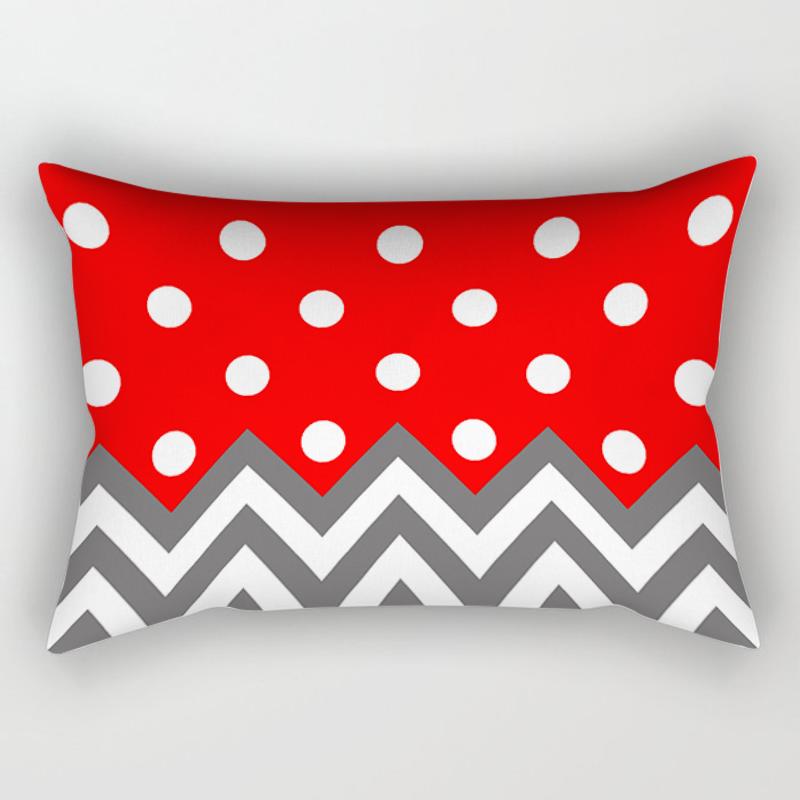 Nordic Red Sweet Cushion Cover Classic Geometric Fashion Home Decoration Living Room Sofa Pillowcase Car Waist Pillowcase 30*50