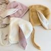 Solid Color Rabbit Ear Knitted Hat Trendy Kids Woolen Hat Fashion Brimless Beanie Cap  Warmer
