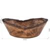 Divit Shilp Natural Wooden Tray, Serving Bowl for Salad, Veggies and Fruits, Large Deep Tray for Family, Party (Bark Edge Wavy Bowl)