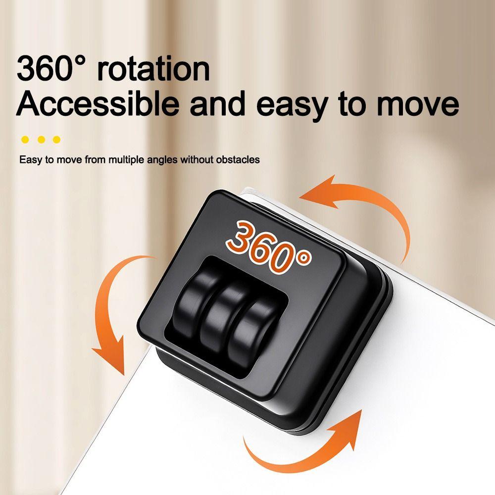 4Pcs Portable Self Adhesive Universal Wheel Mute With Brake Self Adhesive Pulley Mini Pulley Base Furniture Move Accessories