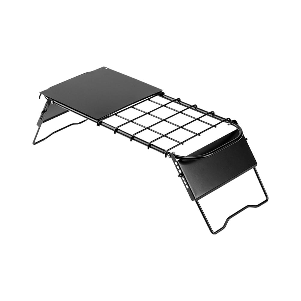 Mini Camping Table Adjustable Height Retractable Grid Table Outdoor Retractable Mesh Mini Stove Stand for Outdoor Camping Picnic