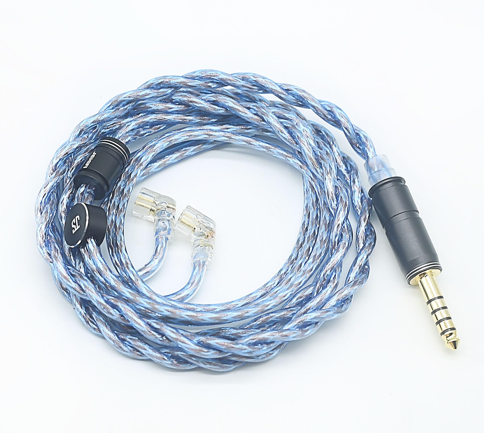 

QDC with Furukawa Copper and Coaxial Earphone Upgrade Replacement Cable for Chinese QDC Earphones [JSHiFi-VENUS] 4.4mm Re-Cable, Silver-Plated