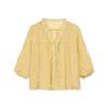 DIMANAF 2026 Summer Women Plus Size New Blouse Shirt Cotton Lace Embroidery Casual Loose Fashion Lady Tops Tees Batwing Sleeves