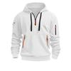 European Men's Hooded Zipper Sweatshirt with Multi-Pocket Pullover - Spring & Autumn Casual Jacket