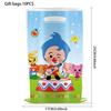 Cartoon-Clown-Zirkus-Magier-Hintergrundbanner und Ballons für Kindergeburtstagsparty