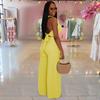 Women's Fashion Halter Strap Top & Long Pants Two-Piece Set: Casual European & American Style