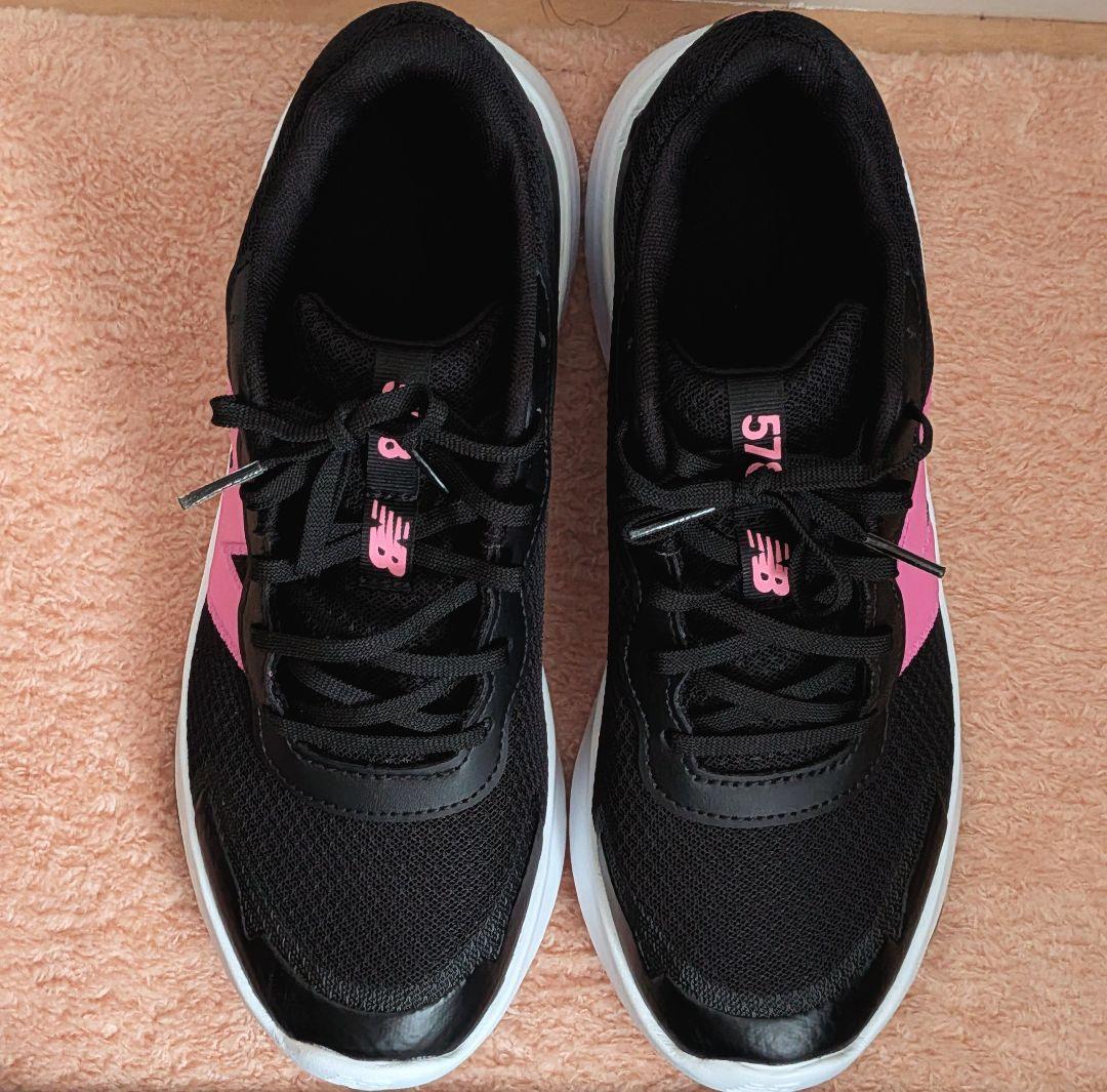

[USED] New Balance 578 Black/Pink Sneakers, Size 24.5cm