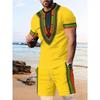 New Men's Suits African Dashiki Paisley 3D Print T-Shirts Shorts 2-Piece Sets Fashion Tracksuits Oversized Outfits Man Clothing