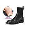Krazing Pot Microfiber Autumn Winter Shoes Thick Med Heels Size 43 Chelsea Boots Back Knitwear Stretch Ankle Boots